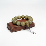 Kenlina Natural Green Sandalwood Meditation Beaded Bracelet