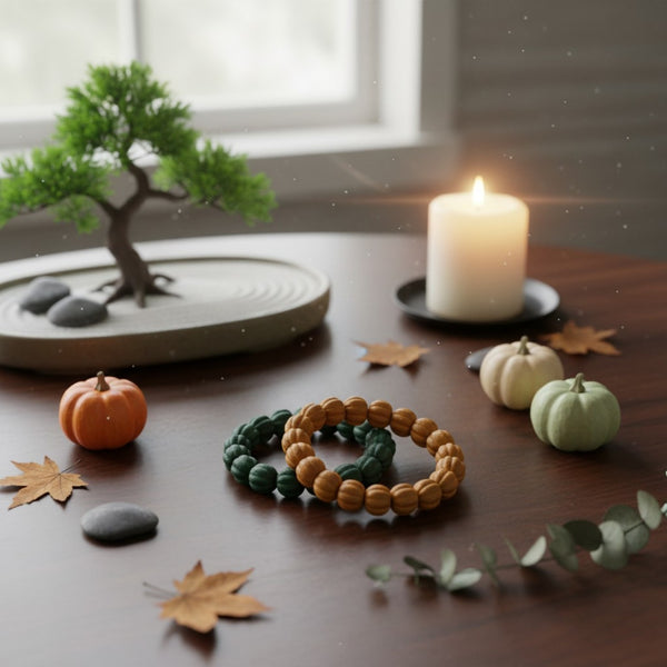 Kenlina Natural Herbal Incense Beads Bracelet Pumpkin-Carved Edition