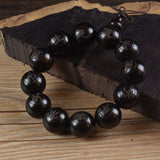 Kenlina Ebony Bracelet – Engraved Mantra Beads for Peace & Protection