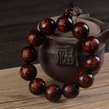 Kenlina Ebony Bracelet – Engraved Mantra Beads for Peace & Protection