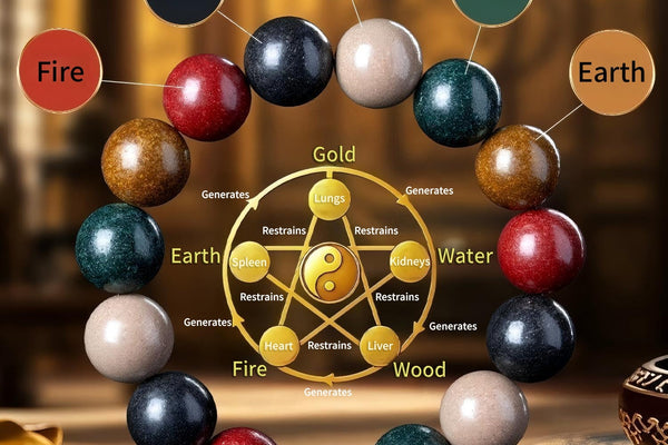 Kenlina Natural Herbal Five Elements Balancing Incense Bead Bracelet