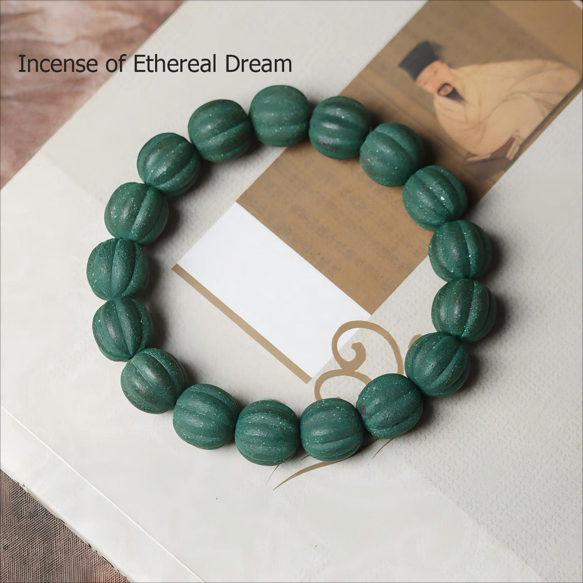 Kenlina Natural Herbal Incense Beads Bracelet Pumpkin-Carved Edition