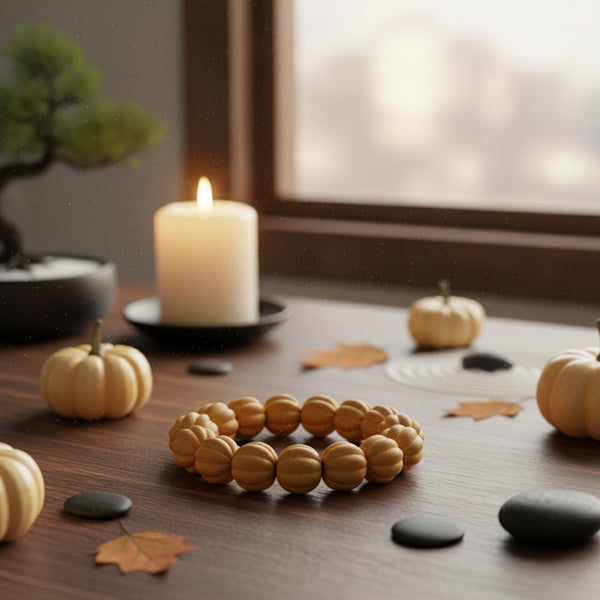 Kenlina Natural Herbal Incense Beads Bracelet Pumpkin-Carved Edition