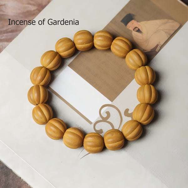 Kenlina Natural Herbal Incense Beads Bracelet Pumpkin-Carved Edition