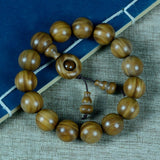 Kenlina Natural Green Sandalwood Meditation Beaded Bracelet