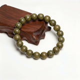 Kenlina Natural Green Sandalwood Meditation Beaded Bracelet