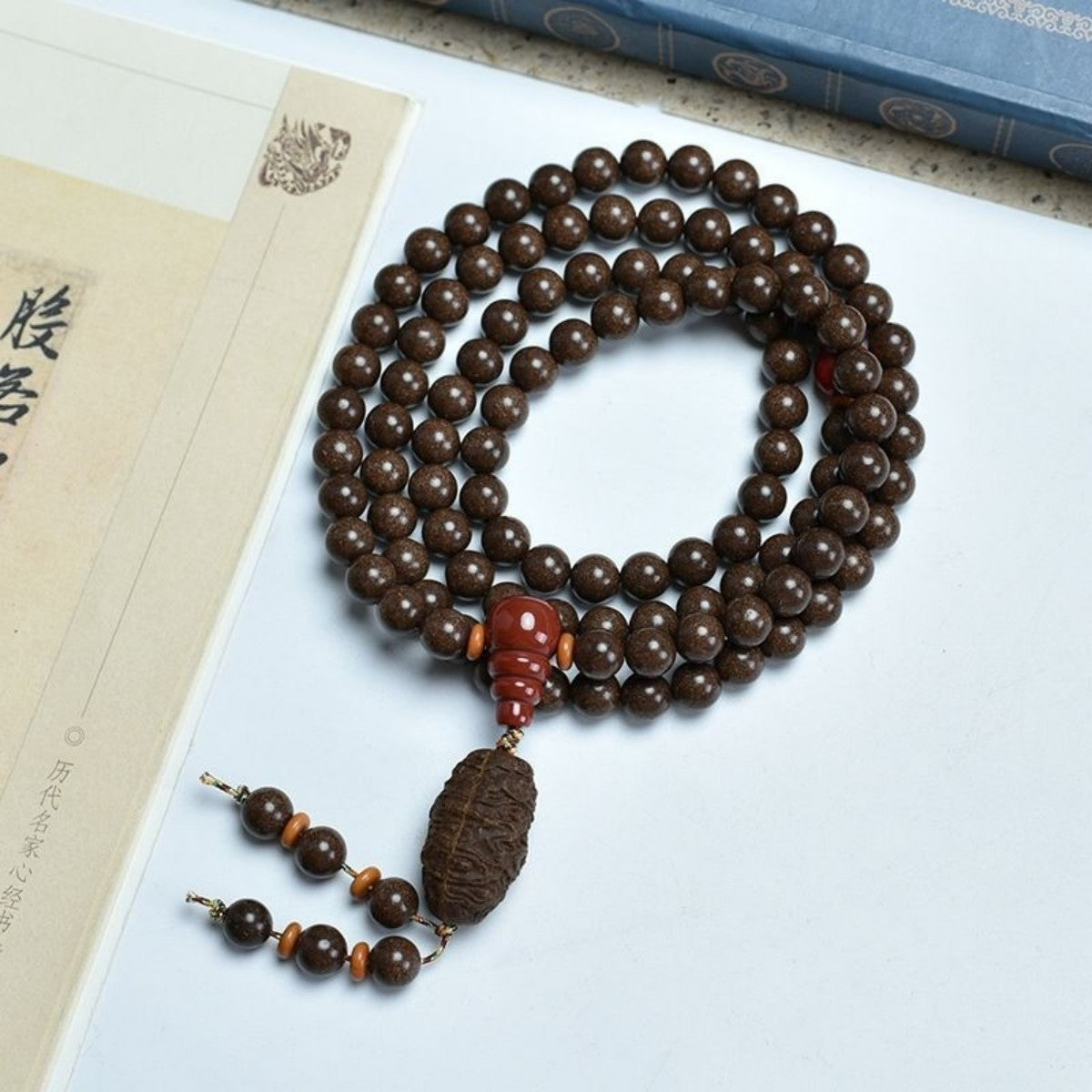 KenLina Grand Archive 108-Bead Herbal Incense Mala Necklace & Bracelet | 13 Ancient Recipes