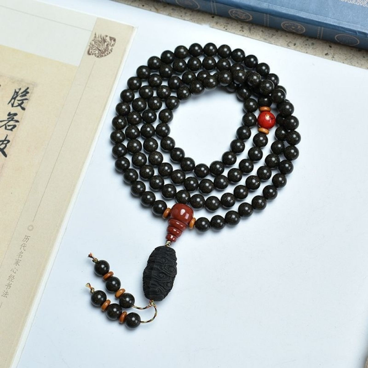 KenLina Grand Archive 108-Bead Herbal Incense Mala Necklace & Bracelet | 13 Ancient Recipes