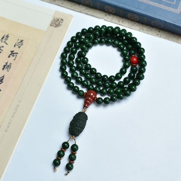 KenLina Grand Archive 108-Bead Herbal Incense Mala Necklace & Bracelet | 13 Ancient Recipes