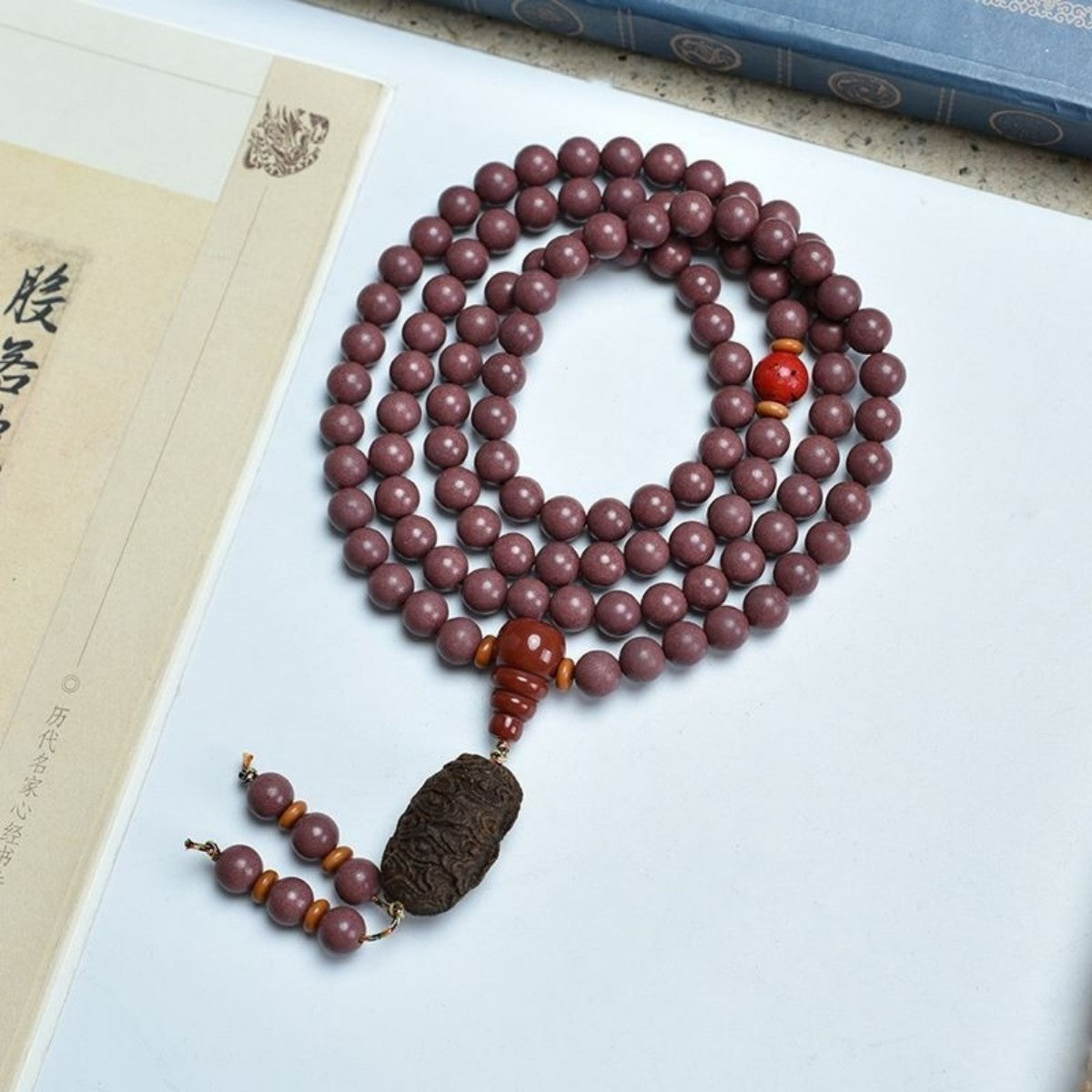 KenLina Grand Archive 108-Bead Herbal Incense Mala Necklace & Bracelet | 13 Ancient Recipes
