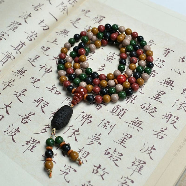 KenLina Grand Archive 108-Bead Herbal Incense Mala Necklace & Bracelet | 13 Ancient Recipes