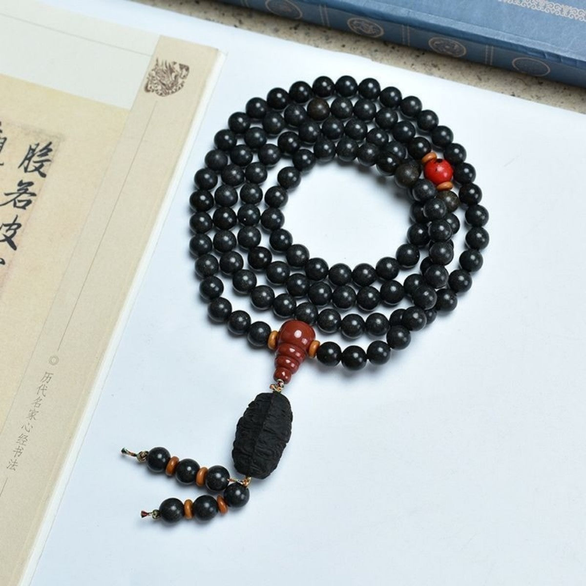 KenLina Grand Archive 108-Bead Herbal Incense Mala Necklace & Bracelet | 13 Ancient Recipes