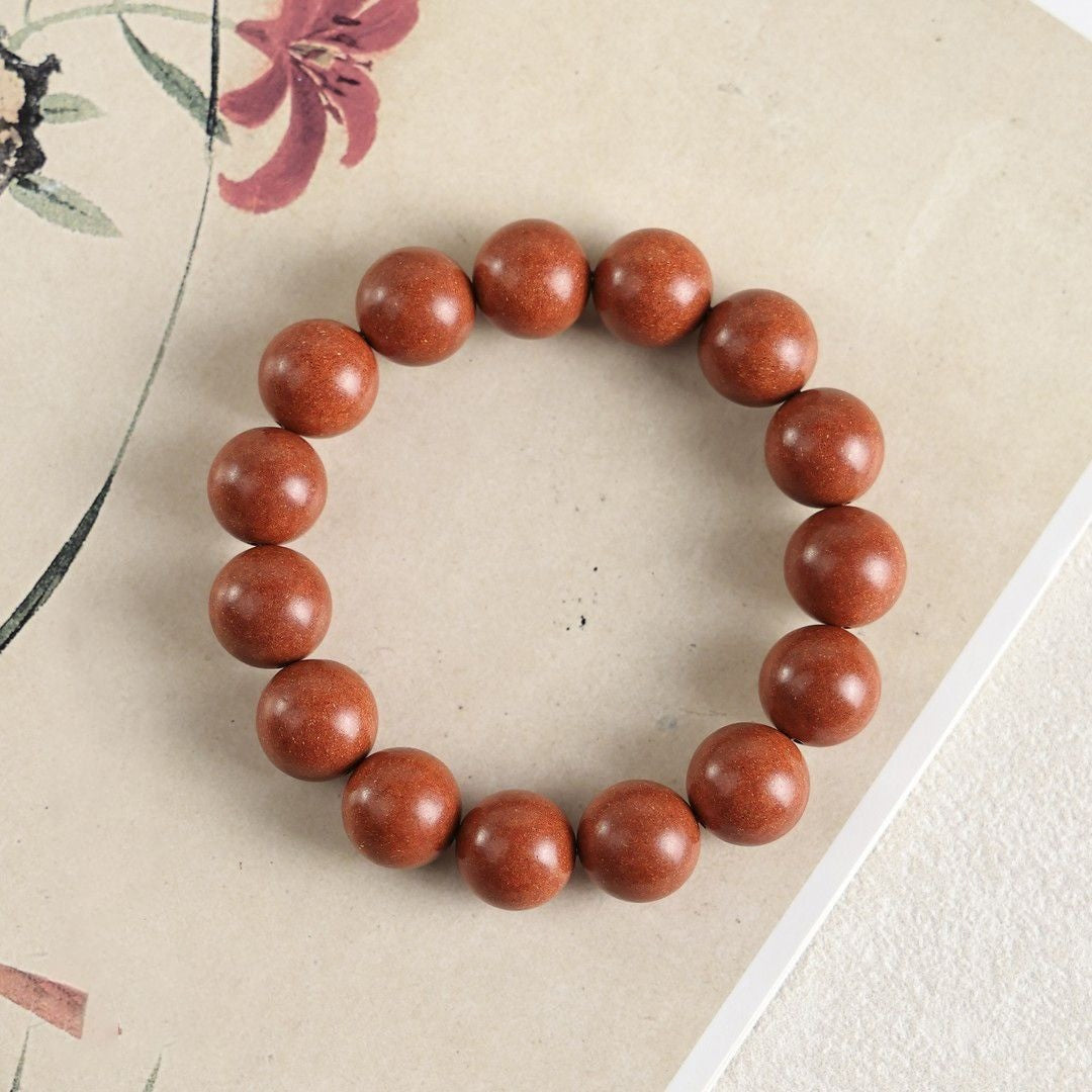 KenLina Tangerine Dew Aged Chenpi Herbal Incense Bracelet | Citrus Aromatherapy & Vitality Booster Beads