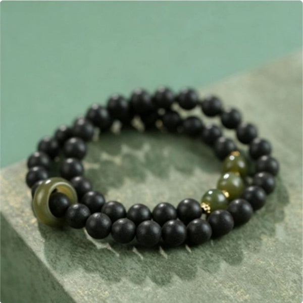 KenLina Harmony Circle Classic Round Bead Herbal Incense Bracelet | Natural Aromatherapy & Balance Jewelry