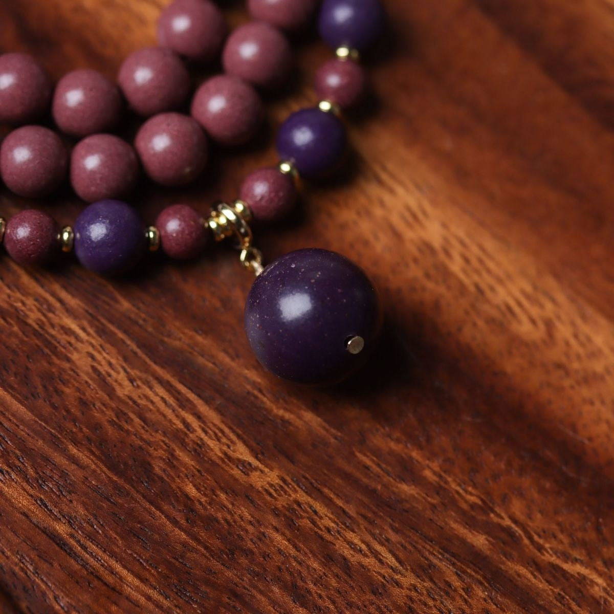 KenLina Royal Wisdom & Radiant Bloom Dual-Scent Herbal Incense Necklace | Handmade Multi-Wrap Mala Beads