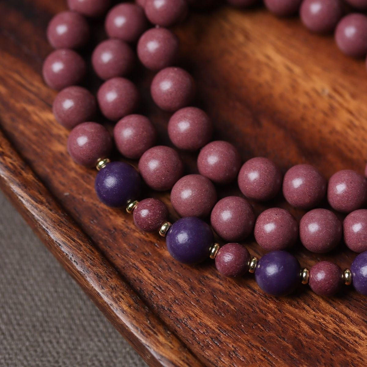 KenLina Royal Wisdom & Radiant Bloom Dual-Scent Herbal Incense Necklace | Handmade Multi-Wrap Mala Beads